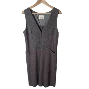 Niu Wool Blend Sleeveless Brown Jumper Dress Size L Knit Luxury