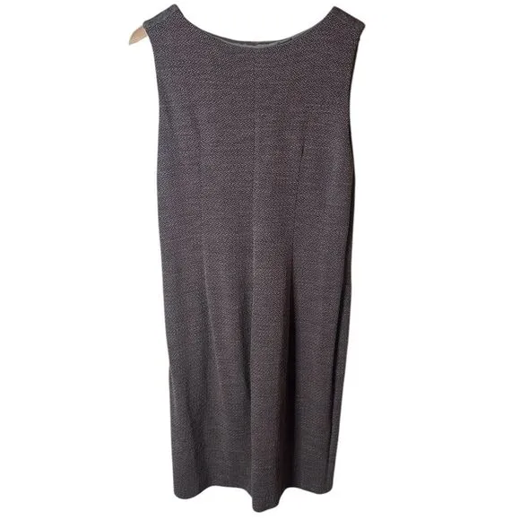 Niu Wool Blend Sleeveless Brown Jumper Dress Size L Knit Luxury