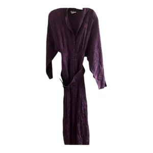 Nora Noh purple silk belted dress