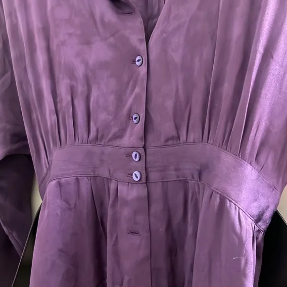 Nora Noh purple silk belted dress