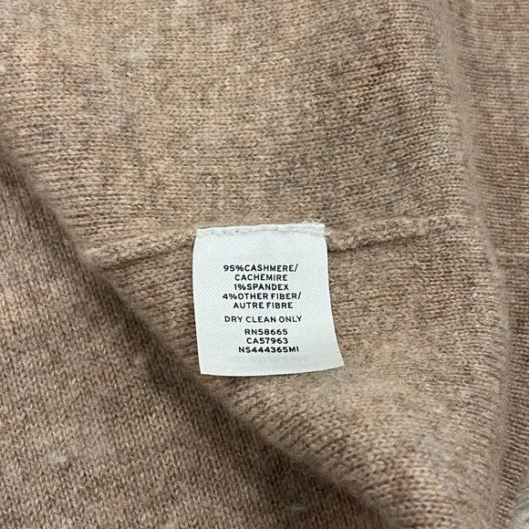 NORDSTROM SIGNATURE Long Sleeve 95% Cashmere Sweater Dress Tan Camel Size M