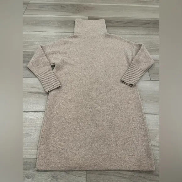 NORDSTROM SIGNATURE Long Sleeve 95% Cashmere Sweater Dress Tan Camel Size M