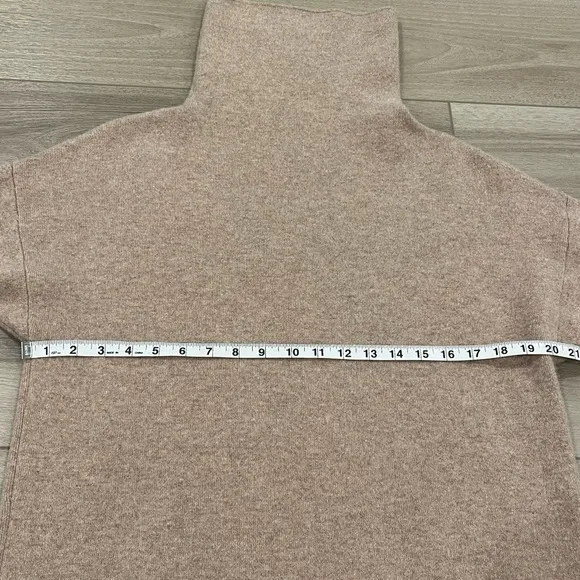 NORDSTROM SIGNATURE Long Sleeve 95% Cashmere Sweater Dress Tan Camel Size M