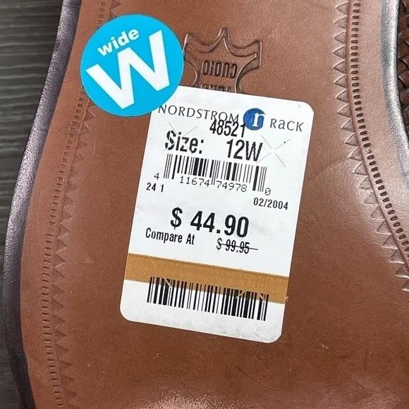 NORDSTROM Woven Leather Oxford - Made in Italy Wide - NWT's
