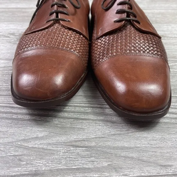 NORDSTROM Woven Leather Oxford - Made in Italy Wide - NWT's