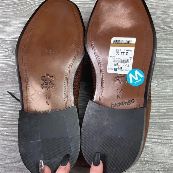 NORDSTROM Woven Leather Oxford - Made in Italy Wide - NWT's