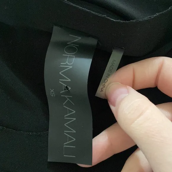 Norma Kamali black sleeveless long swing dress with gathered hemline maxi sz XS