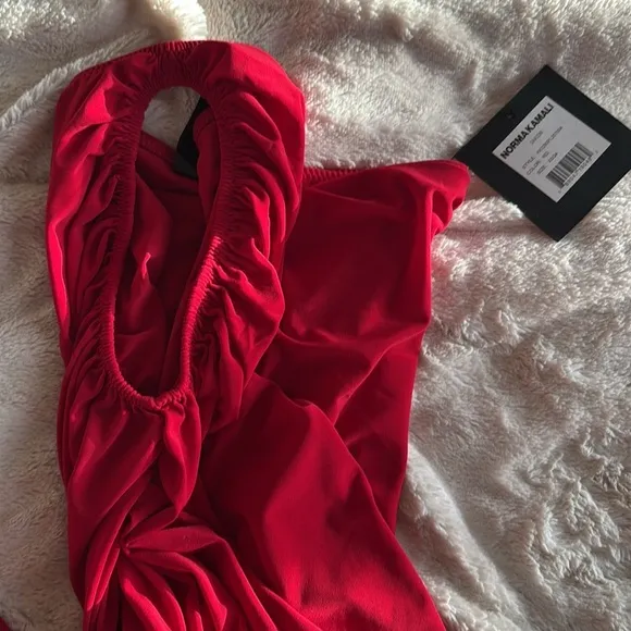 Norma Kamali Diana dress red NEW NWT