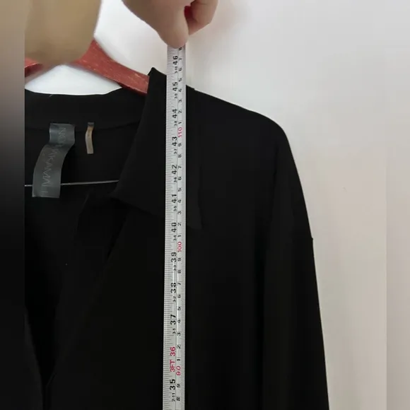 Norma Kamali Timeless Chic Minimalist black button down shirt dress