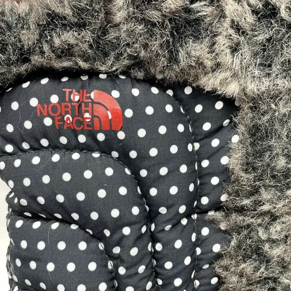 North Face Black and White Polka Dot Boots, Youth Size 5