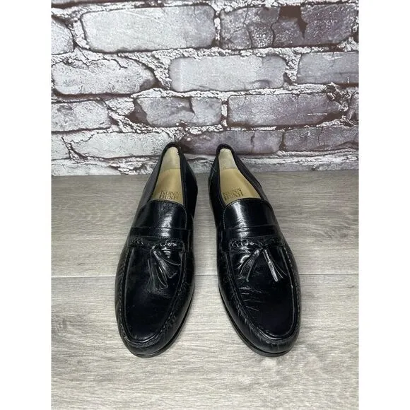 Nunn Bush Black Leather Slip On Tassel Loafers Dress Shoes Men’s Sz 7.5M US/41EU