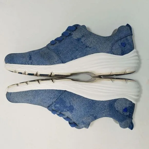 Nurse Mates Velocity Distressed Denim Slip Resistant Sneaker Shoes Size 9 M