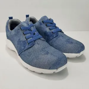 Nurse Mates Velocity Distressed Denim Slip Resistant Sneaker Shoes Size 9 M
