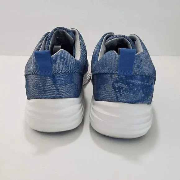 Nurse Mates Velocity Distressed Denim Slip Resistant Sneaker Shoes Size 9 M