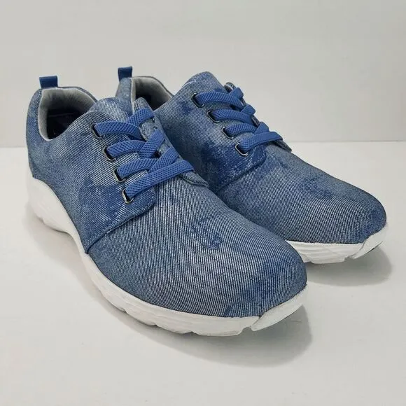 Nurse Mates Velocity Distressed Denim Slip Resistant Sneaker Shoes Size 9 M