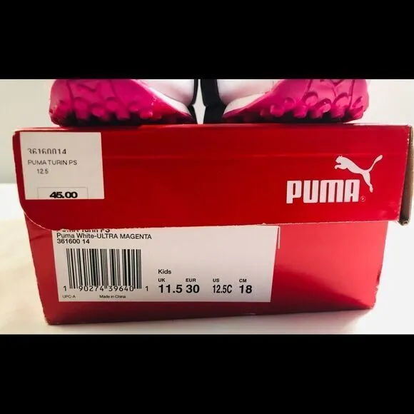 NWB Puma Turin ps white ultra magenta sneakers 12C