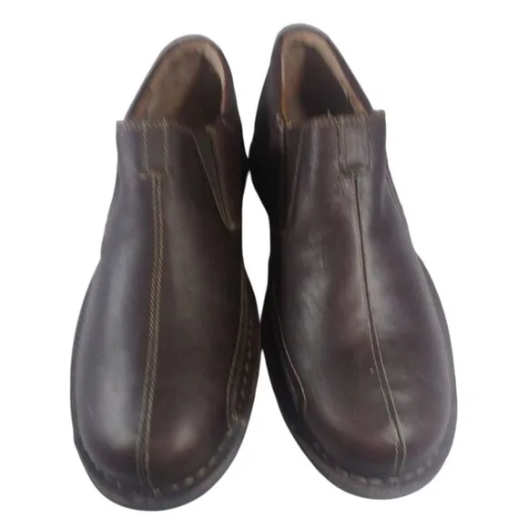 NWOB CLARKS Mens COTRELL LOAFERS 13M Leather Brown Round Toe Slip On Sho…