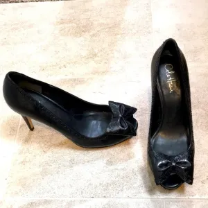 NWOB Cole Haan (Nike air) platform peep toe heels 10 Black