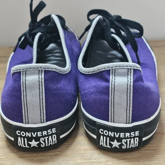 NWOB CONVERSE All Star Unisex Low Top Purple &amp; Black Sneakers, Shoes
