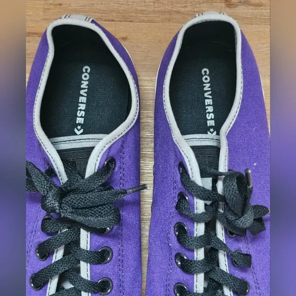 NWOB CONVERSE All Star Unisex Low Top Purple &amp; Black Sneakers, Shoes