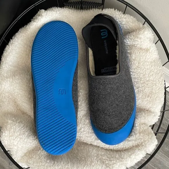 NWOB mahabis curve malmo blue x santorini blue luxury slippers