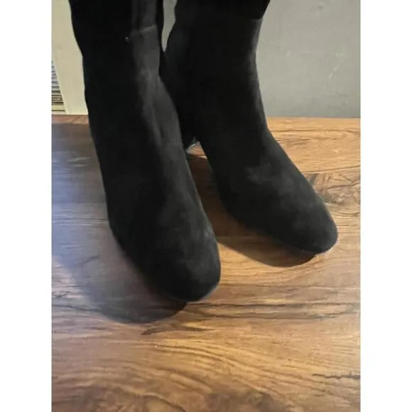 NWOB Stuart Weitzman Gillian 60 Black Suede Over The Knee Boots US 7 37.5 $750