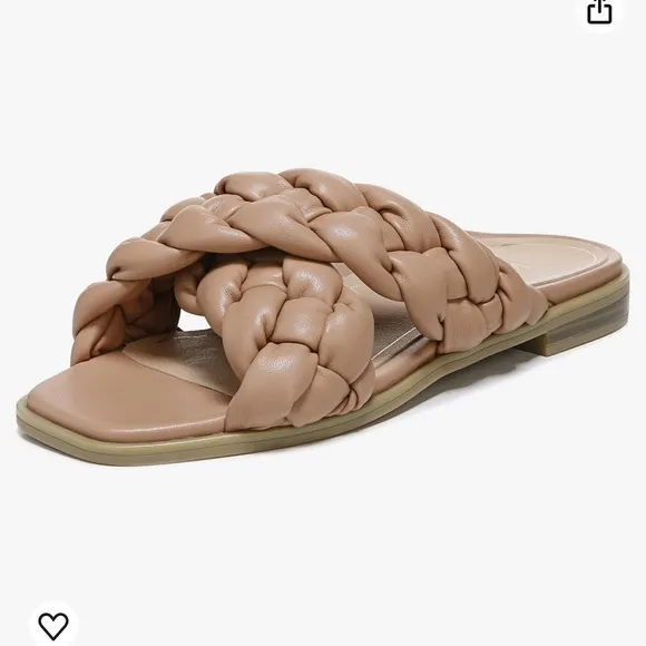 NWOB Vionic Kalina Women's Slide On Braided Sandals In Nude Size 9