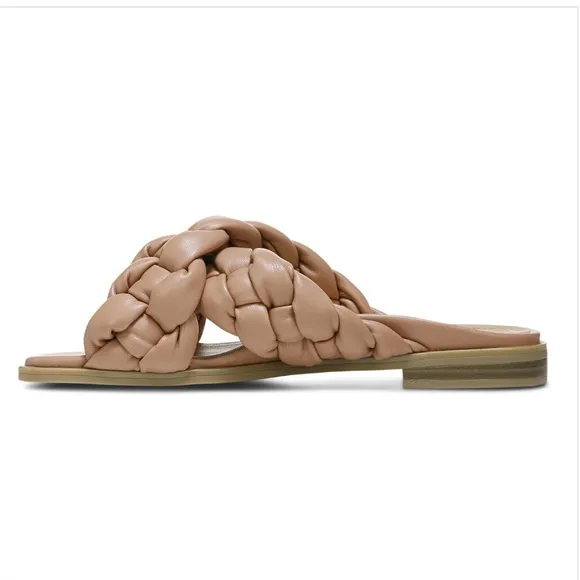 NWOB Vionic Kalina Women's Slide On Braided Sandals In Nude Size 9