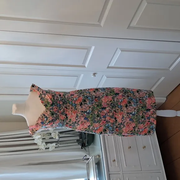 NWOT Aiden Mattox Womens Floral Off Shoulder Formal/Wedding/Party Midi Dress S-6