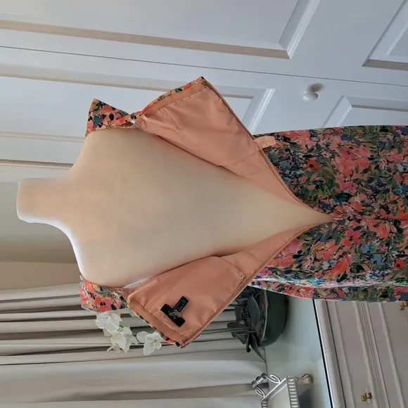 NWOT Aiden Mattox Womens Floral Off Shoulder Formal/Wedding/Party Midi Dress S-6