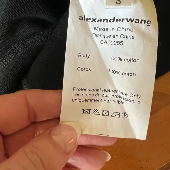 NWOT Alexander Wang Black Dress Size S
