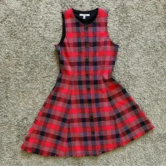 NWOT Derek Lam 10 Crosby Plaid Button Down Dress 2