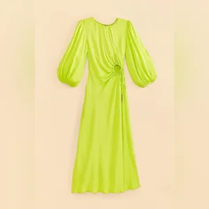 NWOT Farm Rio Lime Circle Cut Out Lenzing™ Ecovero™ Viscose Midi Dress small