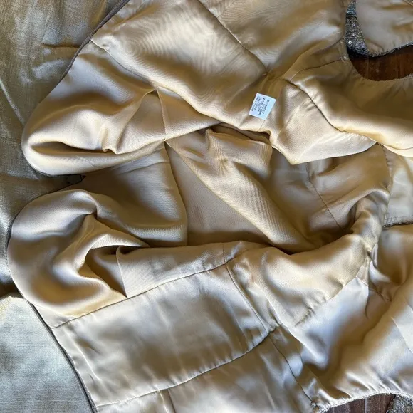 NWOT Kay Unger Sequin and Silk Mini Party Dress in Gold Size 8