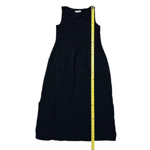 NWOT Madewell Women's XS Black Knit Tank Midi Dress Sleeveless Spring Minimalist