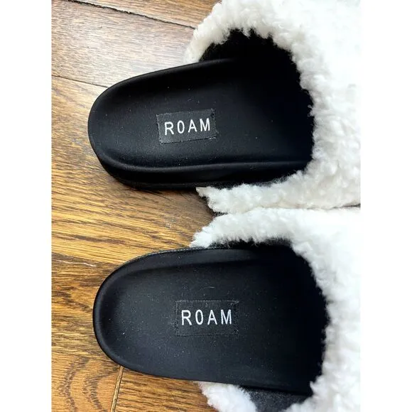 NWOT Roam Fuzzy Shearling Slider Slipper Women's Size 7
