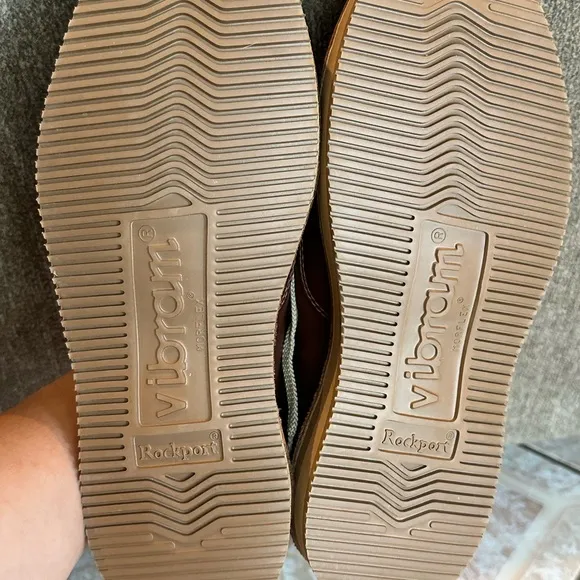 NWOT Rockport Brown and Cream Leather 9000 Prowalkers