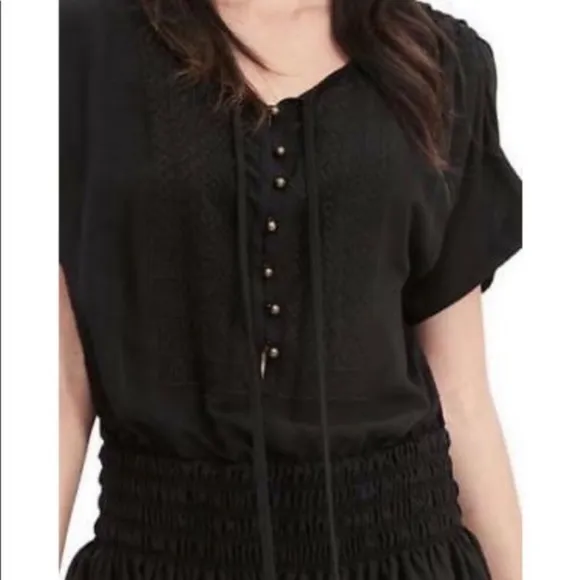 NWOT spring summer minimalist RARE Banana Republic embroidered gathered dress