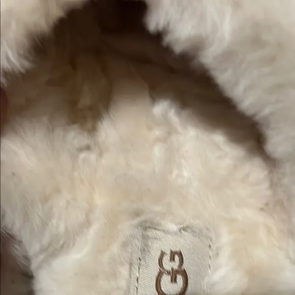 NWOT UGG Disquette Suede Fur Platform Slippers Chesnut Size 8
