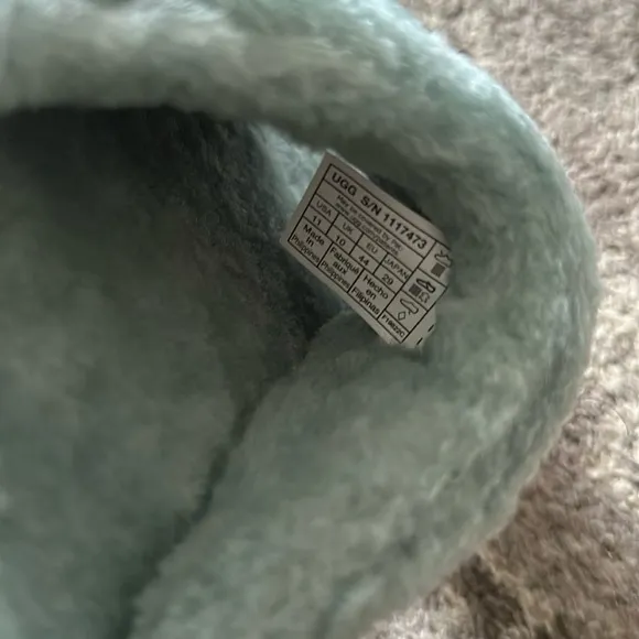NWOT Ugg Fluff You Mens Slippers Teal Real Lamb Fur 11