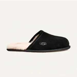 NWOT uggs men’s scuff black suede slippers