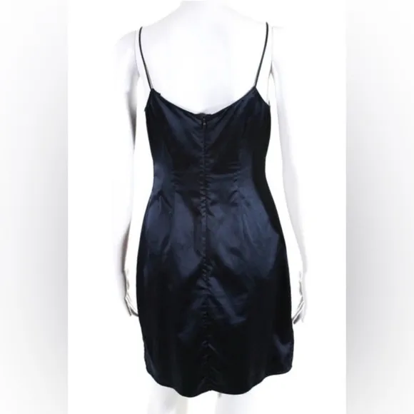 NWT! $398! Kay Unger Sequin Lace Navy Midnight Blue Sparkle SheathDress Size 10