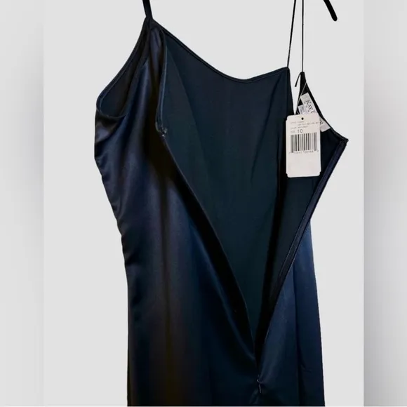 NWT! $398! Kay Unger Sequin Lace Navy Midnight Blue Sparkle SheathDress Size 10