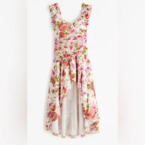 NWT Abercrombie &amp; Fitch Floral Pink and Green Dress size XXLP