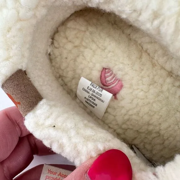 NWT Acorn Jam Kids Toddler Fleece Slip On Mule Slippers Raspberry Size 12-13