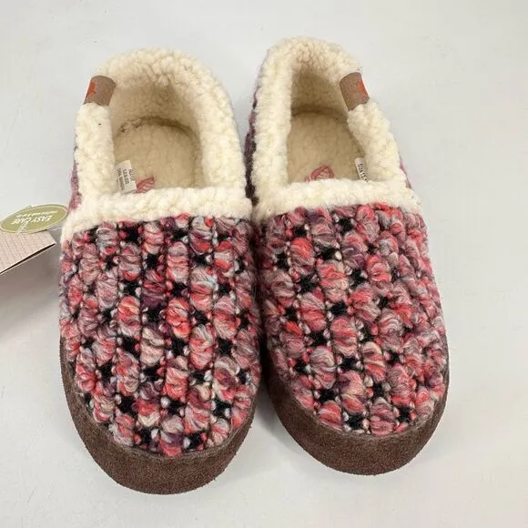 NWT Acorn Jam Kids Toddler Fleece Slip On Mule Slippers Raspberry Size 12-13