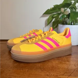 NWT Adidas Originals  Gazelle Bold in Spark &amp; Lucid Pink Sneakers, Size 7.5