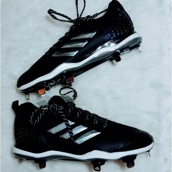 NWT Adidas PowerAlley 5 Baseball Cleats US 7 Metal Spikes Athletic Turf Shoes