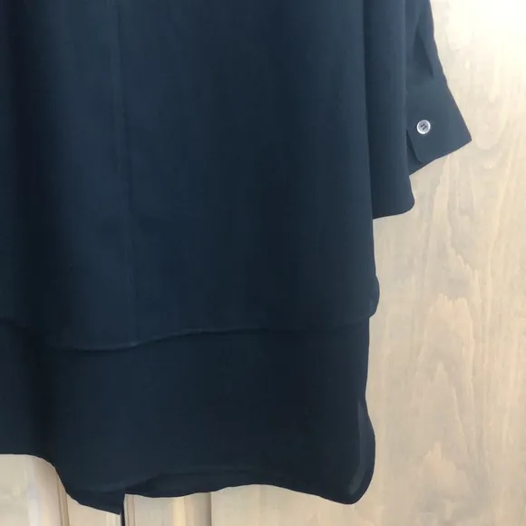 NWT Alexander Wang double layered Matrix capelet button up minimalist chic dress