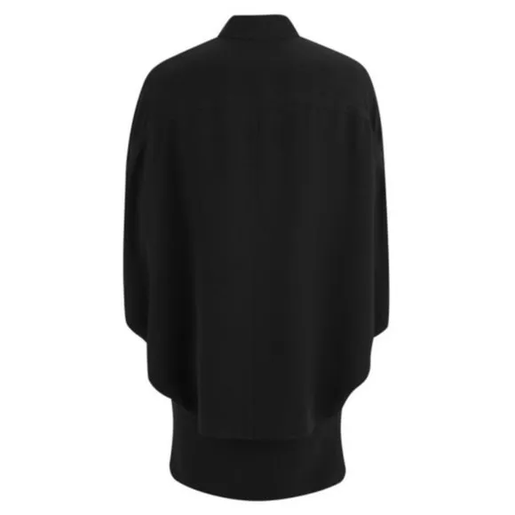 NWT Alexander Wang double layered Matrix capelet button up minimalist chic dress